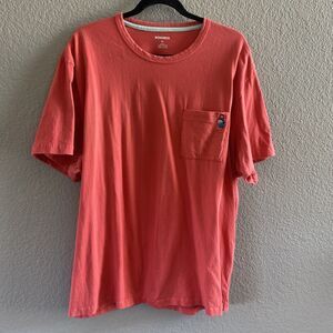 Bonobos T Shirt Mens XL Orange Embroidered Parrot  Crew Neck Pocket Tee